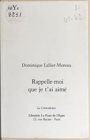 Download the eBook: Rappelle-moi que je t'ai aime´