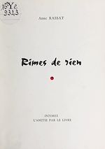 Télécharger le livre :  Rimes de rien