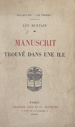Télécharger le livre :  Manuscrit trouvé dans une île