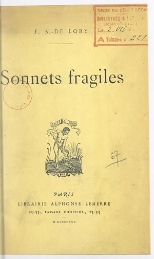 Téléchargez le livre :  Sonnets fragiles