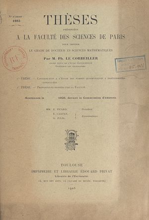 Téléchargez le livre :  Contribution à l'étude des formes quadratiques à indéterminées conjuguées