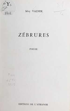 Téléchargez le livre :  Zébrures