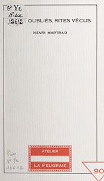 Télécharger le livre :  Lieux oubliés, rites vécus