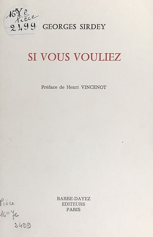 Téléchargez le livre :  Si vous vouliez