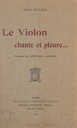 Télécharger le livre :  Le violon chante et pleure...