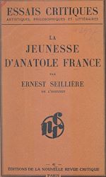 Télécharger le livre :  La jeunesse d'Anatole France