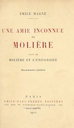 Télécharger le livre :  Une amie inconnue de Molière