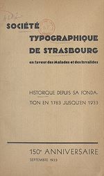 Télécharger le livre :  Société typographique de Strasbourg en faveur des malades et des invalides