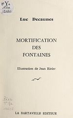 Télécharger le livre :  Mortification des fontaines