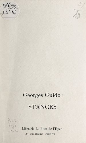 Téléchargez le livre :  Stances