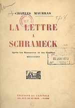 Télécharger le livre :  La lettre à Schrameck
