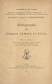 Télécharger le livre :  Bibliographie des langues aymara et kicua (1). 1540-1875