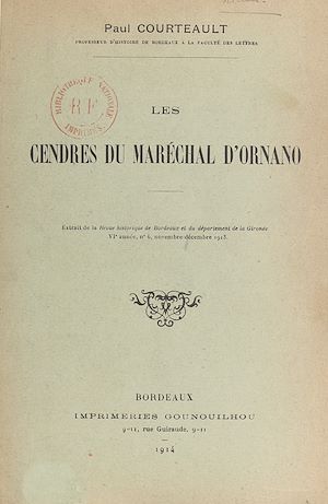 Téléchargez le livre :  Les cendres du Maréchal d'Ornano