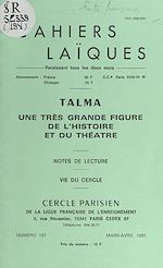 Télécharger le livre :  Talma : une très grande figure de l'histoire du théâtre