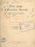 Télécharger le livre :  Une page d'histoire morale, suivie de quelques lettres et de documents historiques