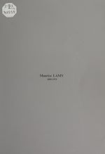 Télécharger le livre :  Maurice Lamy, 1895-1975