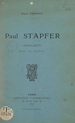 Télécharger le livre :  Paul Stapfer (1840-1917)