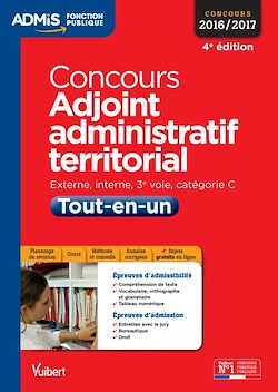 Télécharger le livre :  Concours Adjoint administratif territorial - Catégorie C - Tout-en-un