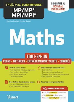 Télécharger le livre :  Maths MP/MP*-MPI/MPI* - Conforme au nouveau prorgramme : Prépas scientifiques
