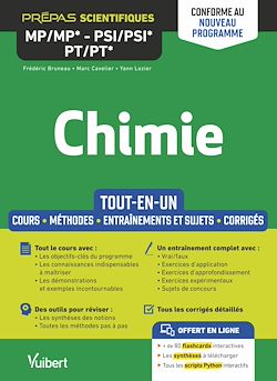 Télécharger le livre :  Chimie MP/MP* PSI/PSI*  PT/PT* - Conforme au nouveau programme : Prépas scientifiques