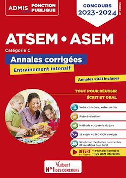 Télécharger le livre :  Concours ATSEM et ASEM - Catégorie C - Annales corrigées