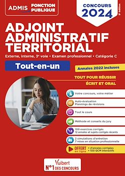 Télécharger le livre :  Concours Adjoint administratif territorial - Catégorie C - Tout-en-un