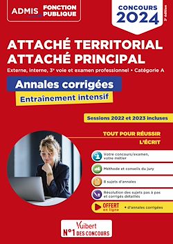 Télécharger le livre :  Concours Attaché territorial - Catégorie A - Annales corrigées
