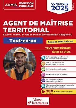 Télécharger le livre :  Concours Agent de maîtrise territorial 2025 - Catégorie C - Tout-en-un