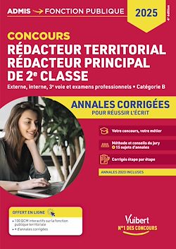 Télécharger le livre :  Concours Rédacteur territorial et Rédacteur principal 2e classe - Catégorie B - Annales corrigées