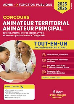 Télécharger le livre :  Concours Animateur territorial et Animateur principal - Catégorie B - Tout-en-un