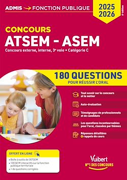 Télécharger le livre :  Concours ATSEM et ASEM - Catégorie C - 180 questions pour réussir l'oral