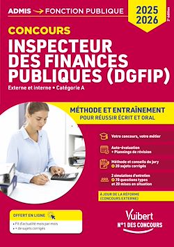 Télécharger le livre :  Concours Inspecteur des Finances publiques (DGFiP) - Catégorie A - Méthode et entraînement - 14 sujets corrigés