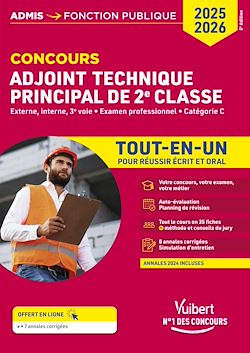 Télécharger le livre :  Concours Adjoint technique principal de 2e classe - Catégorie C - Tout-en-un - Annales 2024 incluses