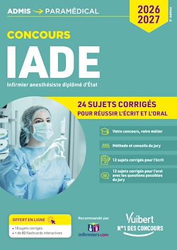 Télécharger le livre :  Concours IADE - 24 sujets corrigés (écrit et oral)
