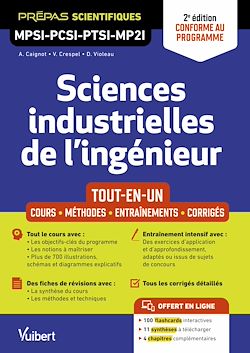 Télécharger le livre :  Sciences industrielles de l'ingénieur MPSI-PCSI-PTSI-MP2I - Tout-en-un