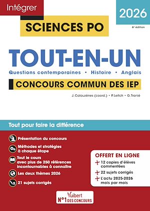 Téléchargez le livre :  Sciences Po - Concours commun des IEP 2026 - Tout-en-un