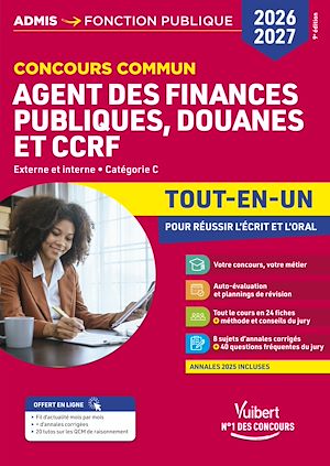 Téléchargez le livre :  Concours commun Agent des finances publiques, douanes et CCRF 2026-2027 - Tout-en-un