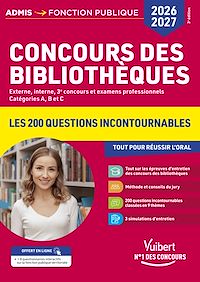 Télécharger le livre : Concours des bibliothèques 2026-2027 - Les 200 questions incontournables pour réussir l'oral