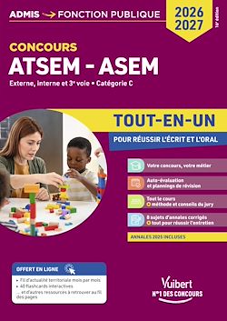 Télécharger le livre :  Concours ATSEM et ASEM 2026-2027 - Tout-en-un