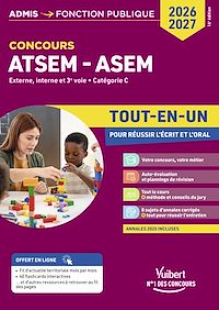 Téléchargez le livre :  Concours ATSEM et ASEM 2026-2027 - Tout-en-un