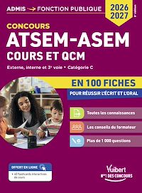 Télécharger le livre : Concours ATSEM - ASEM en 100 fiches 2026-2027 - Cours et QCM