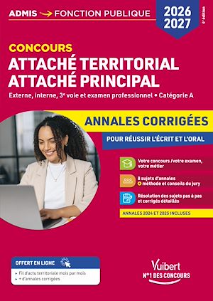 Téléchargez le livre :  Concours Attaché territorial, Attaché principal 2026-2027 - Annales corrigées