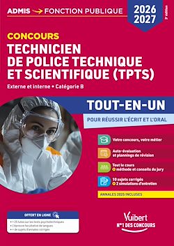 Télécharger le livre :  Concours TPTS - Technicien de police technique et scientifique 2026-2027 - Tout-en-un