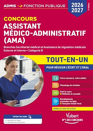 Téléchargez le livre :  Concours Assistant médico-administratif (AMA) 2026-2027 -  Tout-en-un