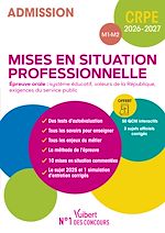 Télécharger le livre :  CRPE 2026-2027 - Mises en situation professionnelles (M1 et M2) - Epreuve orale d'entretien