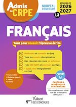 Télécharger le livre :  Admis au CRPE 2026-2027 - Epreuve écrite d'admissibilité L3 - Français
