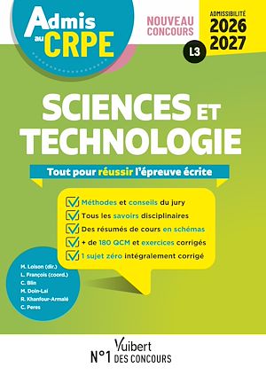 Download the eBook: Admis au CRPE 2026-2027 - Epreuve écrite d'admissibilité L3 - Sciences et technologie