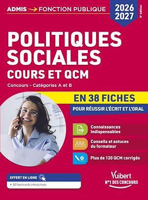 Téléchargez le livre :  Politiques sociales en 38 fiches 2026-2027 - Cours, actualité et QCM