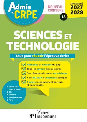 Download the eBook: Admis au CRPE 2027-2028 - Sciences et technologie : Epreuve écrite d'admissibilité L3