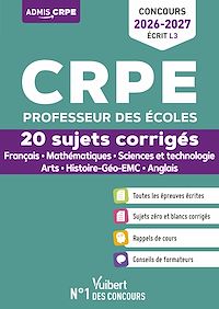 Télécharger le livre : CRPE 2026-2027 - L3 - 20 sujets corrigés - Épreuves d'admissibilité